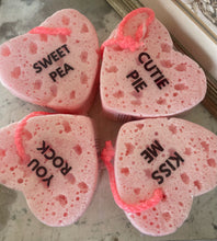Load image into Gallery viewer, Showered In Love - Goat Milk Soap Infused Body Sponge
