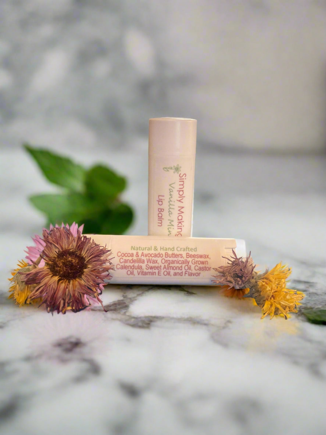 Lip Balm with Calendula   - Vanilla Mint