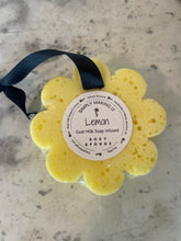Load image into Gallery viewer, Goat Milk Soap Infused Daisy Body Sponge
