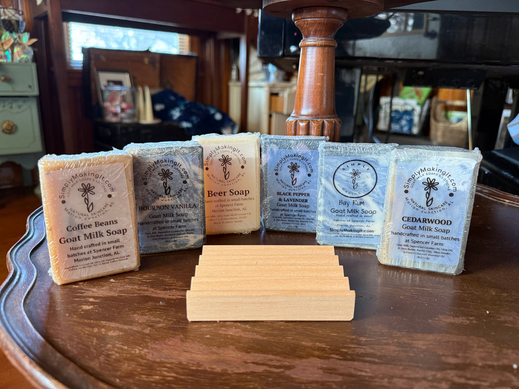 Men’s Soap Sampler & Drying Tray- Soap Set